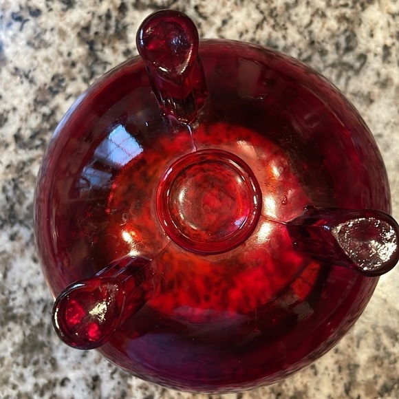 Vintage Ruby Red Glassware Small Bowl - Picture 4 of 4